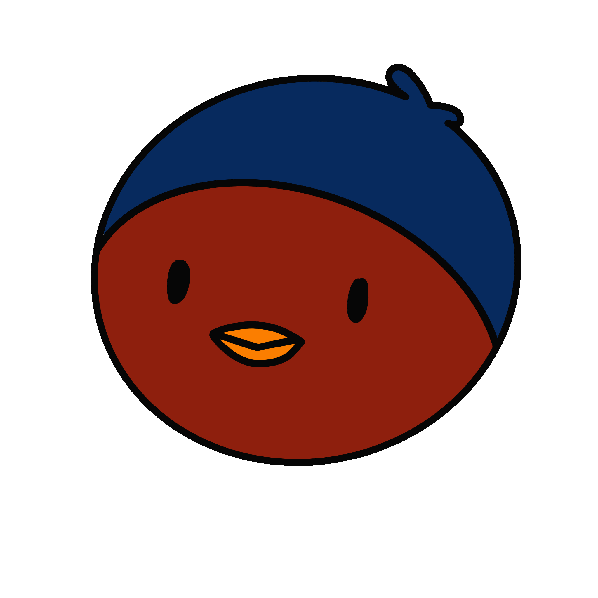 Mascot Arin winking